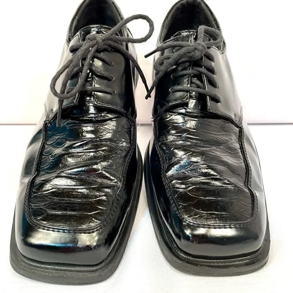 BLACK LEATHER OXFORDS by DEXTER SIZE 10